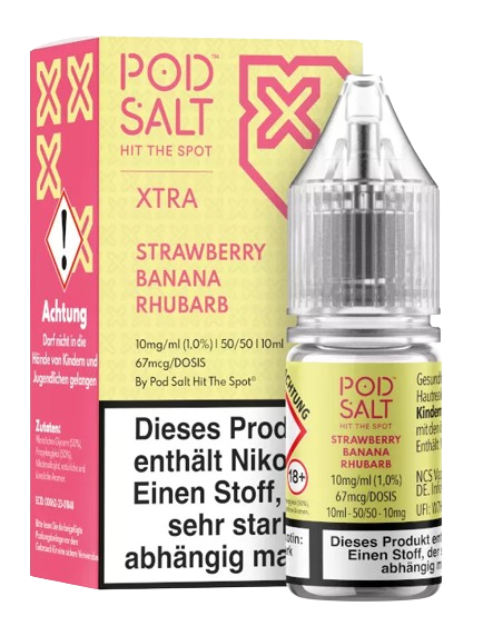 Pod Salt X - Strawberry Banana Rhubarb - Nikotinsalz Liquid 10 mg/ml