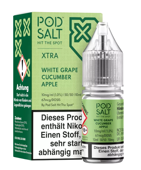 Pod Salt X White Grape Cucumber Apple Nikotinsalz Liquid 10mg/ml