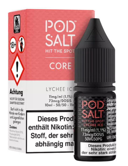 Pod Salt Core Lychee Ice E-Zigaretten Nikotinsalz Liquid 11 mg/ml