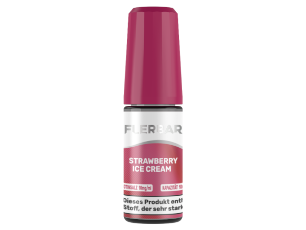Flerbar Liquid - Strawberry Ice Cream - Nikotinsalz Liquid 10 mg/ml