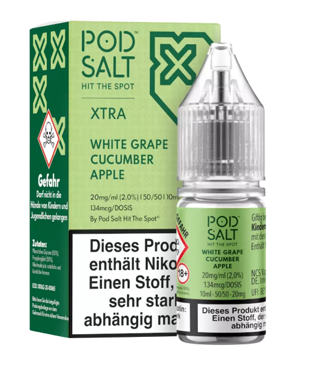 Pod Salt X White Grape Cucumber Apple Nikotinsalz Liquid 20mg/ml