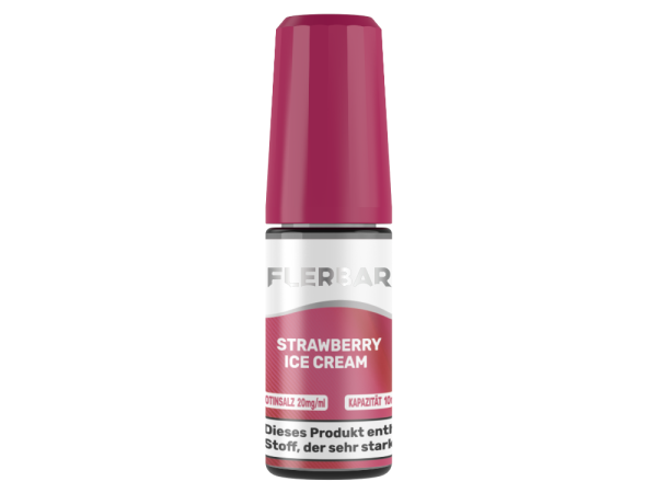Flerbar Liquid - Strawberry Ice Cream - Nikotinsalz Liquid 20 mg/ml