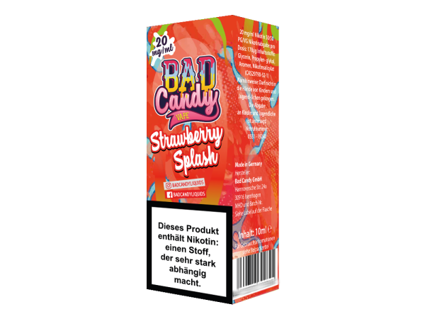 Bad Candy Liquids Strawberry Splash Nikotinsalz Liquid 20mg/ml