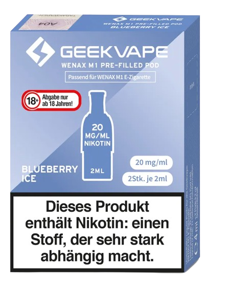 GeekVape - Wenax M1 Pod Blueberry lce 20 mg/ml (2 Stück pro Packung)