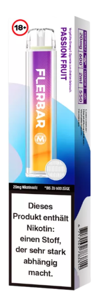 Flerbar M Einweg E-Zigarette Passion Fruit 20 mg/ml