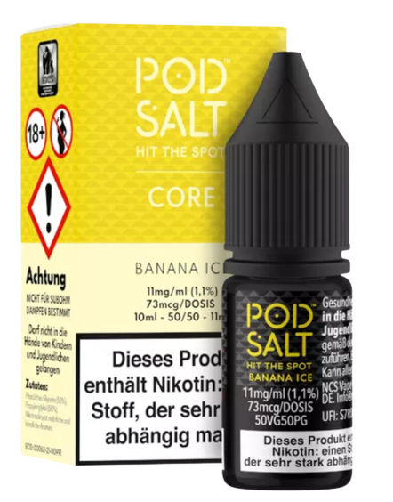 Pod Salt Core Banana Ice E-Zigaretten Nikotinsalz Liquid 11 mg/ml