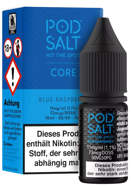 Pod Salt Core Blue Raspberry E-Zigaretten Nikotinsalz Liquid 11 mg/ml