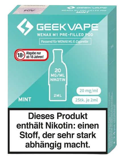 GeekVape - Wenax M1 Pod Mint 20 mg/ml (2 Stück pro Packung)