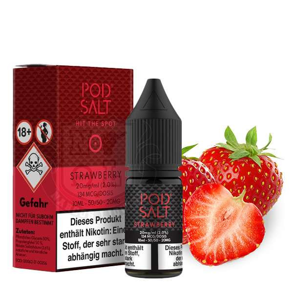 POD SALT Strawberry Nikotinsalz Liquid 10ml 20mg