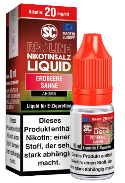 SC Red Line Erdbeere Sahne Nikotinsalz Liquid 10 mg/ml