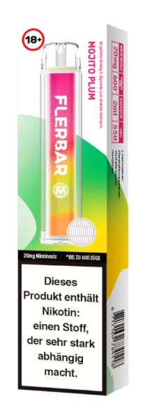 Flerbar M Einweg E-Zigarette Mojito Plum 20 mg/ml