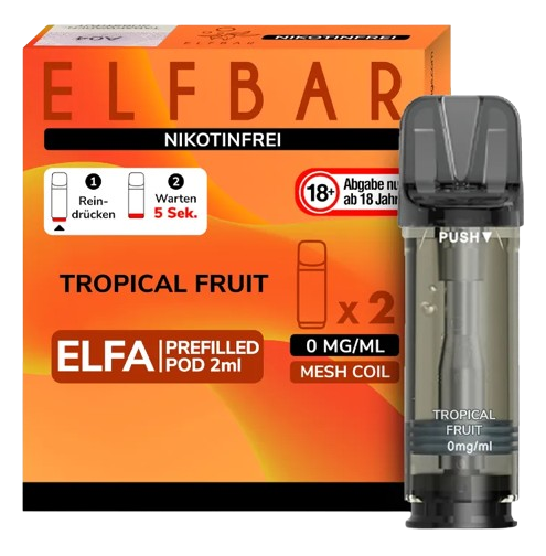 Elfbar - Elfa Pod Tropical Fruit 0mg/ml (2 Stück pro Packung)