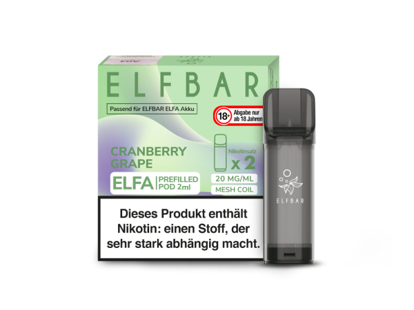 Elf Bar Elfa Pod Cranberry Grape 20mg/ml (2 Stück pro Packung)