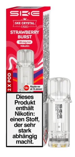 SKE - Crystal Plus Pod Strawberry Burst 20 mg/ml (2 Stück pro Packung)