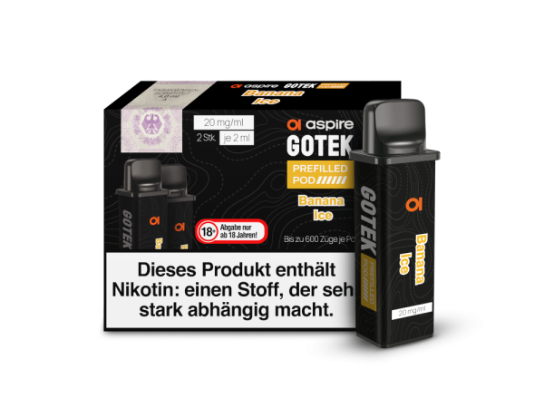 Aspire - GoTek Pod Banana Ice 20mg/ml (2 Stück pro Packung)