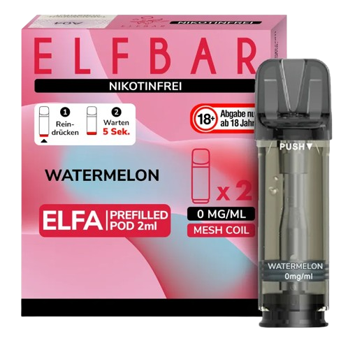 Elfbar - Elfa Pod Watermelon 0mg/ml (2 Stück pro Packung)