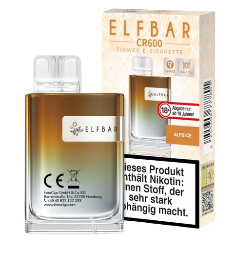 Elfbar - CR600 Einweg E-Zigarette - Alps Ice 20 mg/ml