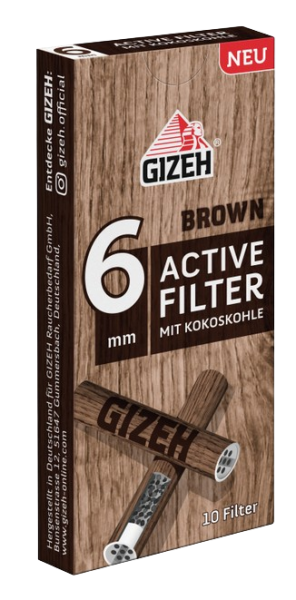 GIZEH Brown Filter 6mm 10er